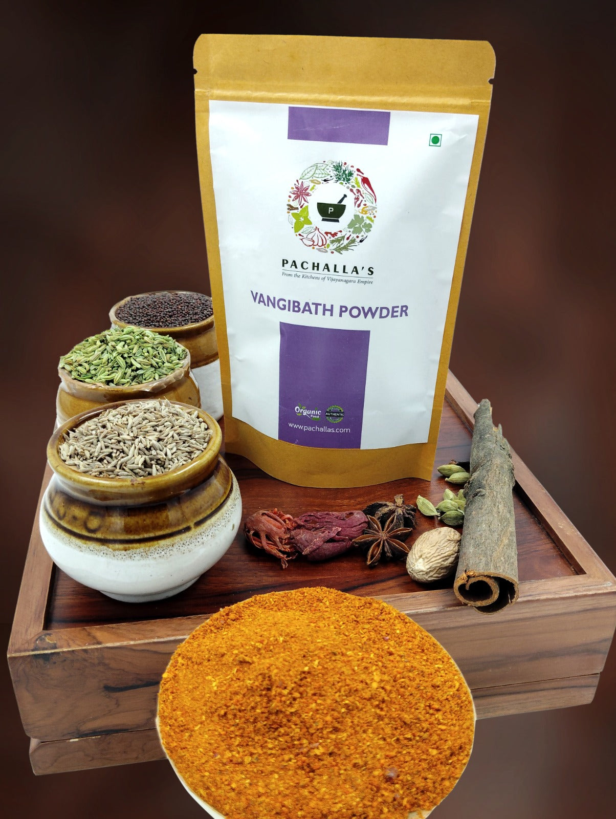 Heritage Vangibath Powder – Authentic South Indian Spice Blend for Brinjal Rice