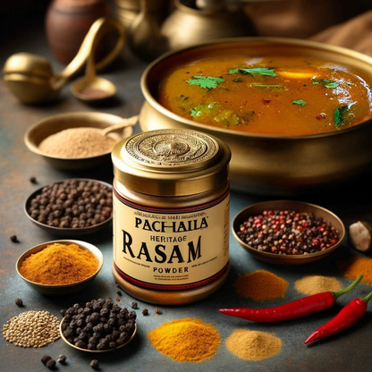 Heritage Rasam Powder – Tangy & Peppery South Indian Spice Blend