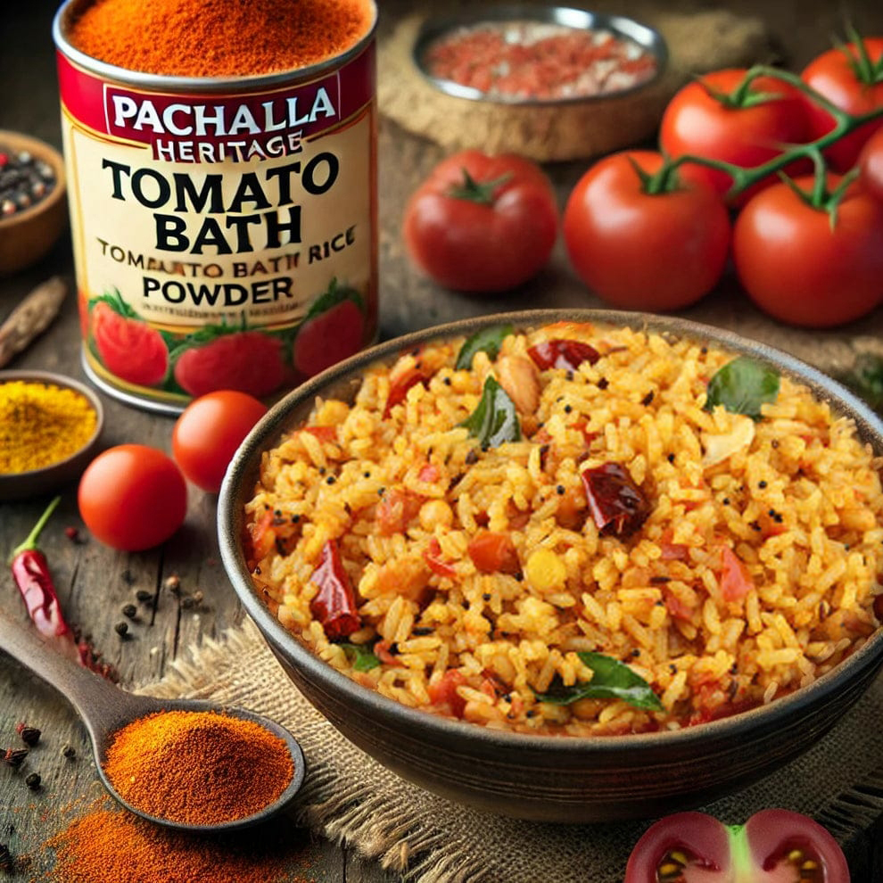 Heritage Tomato Bath Powder – Tangy & Spicy Rice Mix